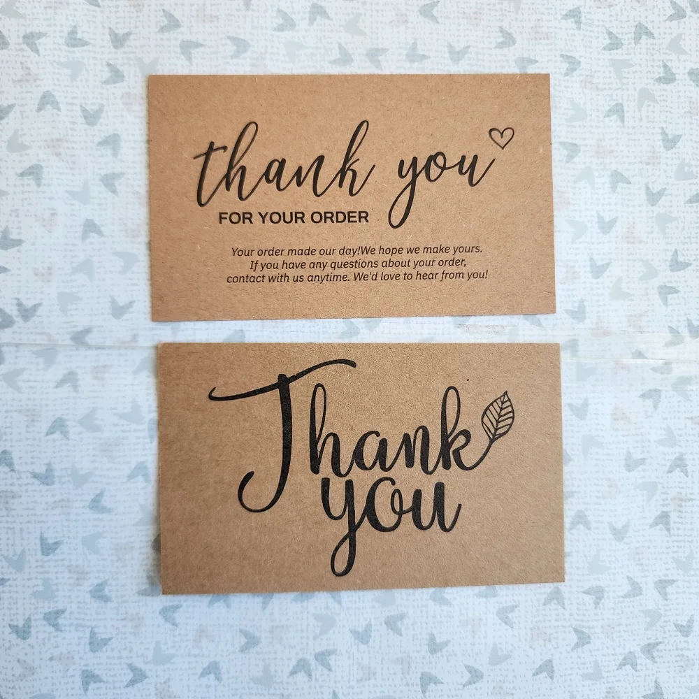 100 PC kraft business card and Stickers